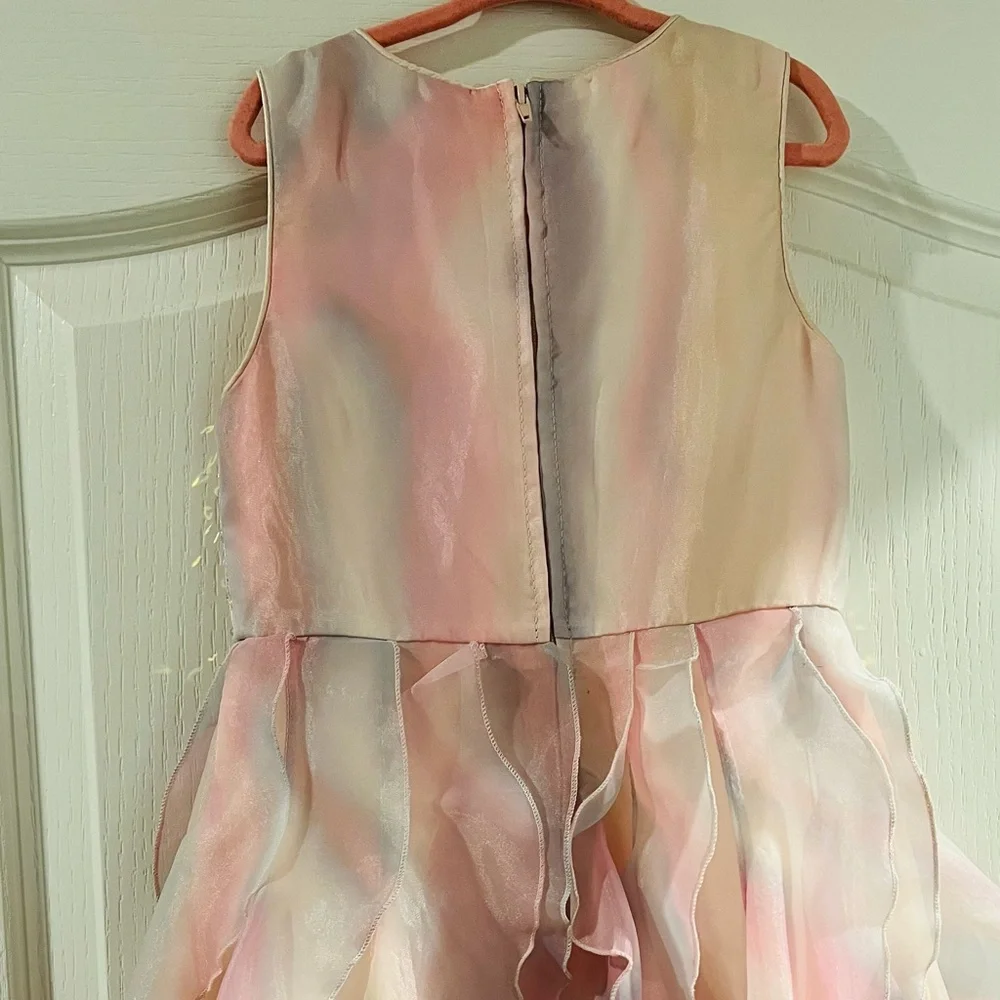 Rare Editions Pink and Cream Sequin Dress - Picture 2 of 11